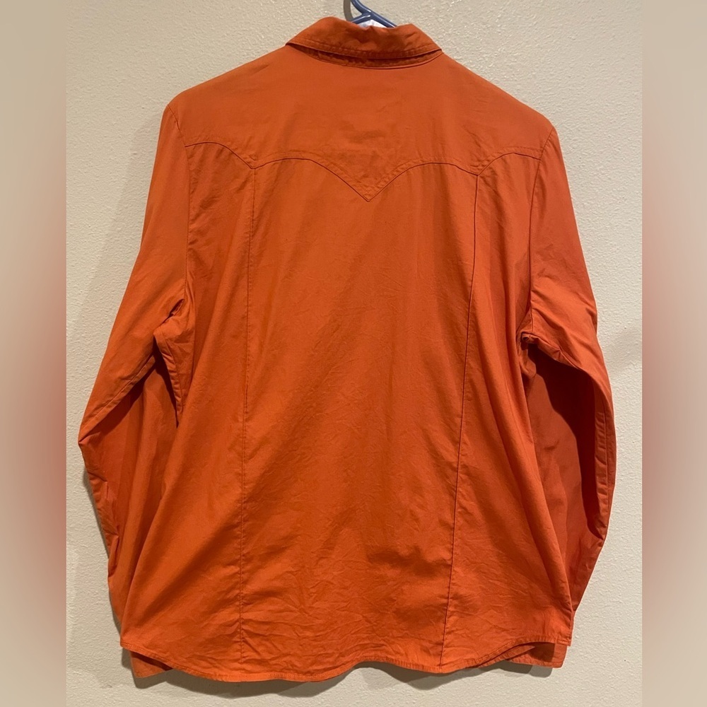 Men’s Roper Vibrant Orange Shirt - Picture 4 of 4